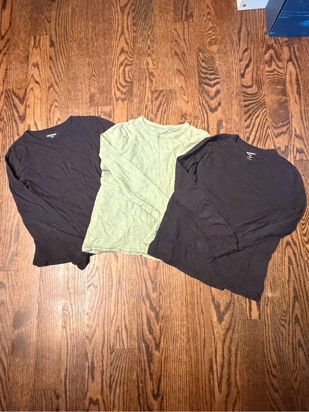 Kids 3-Pack GAP LONG Sleeve Tops - Black & Light Green